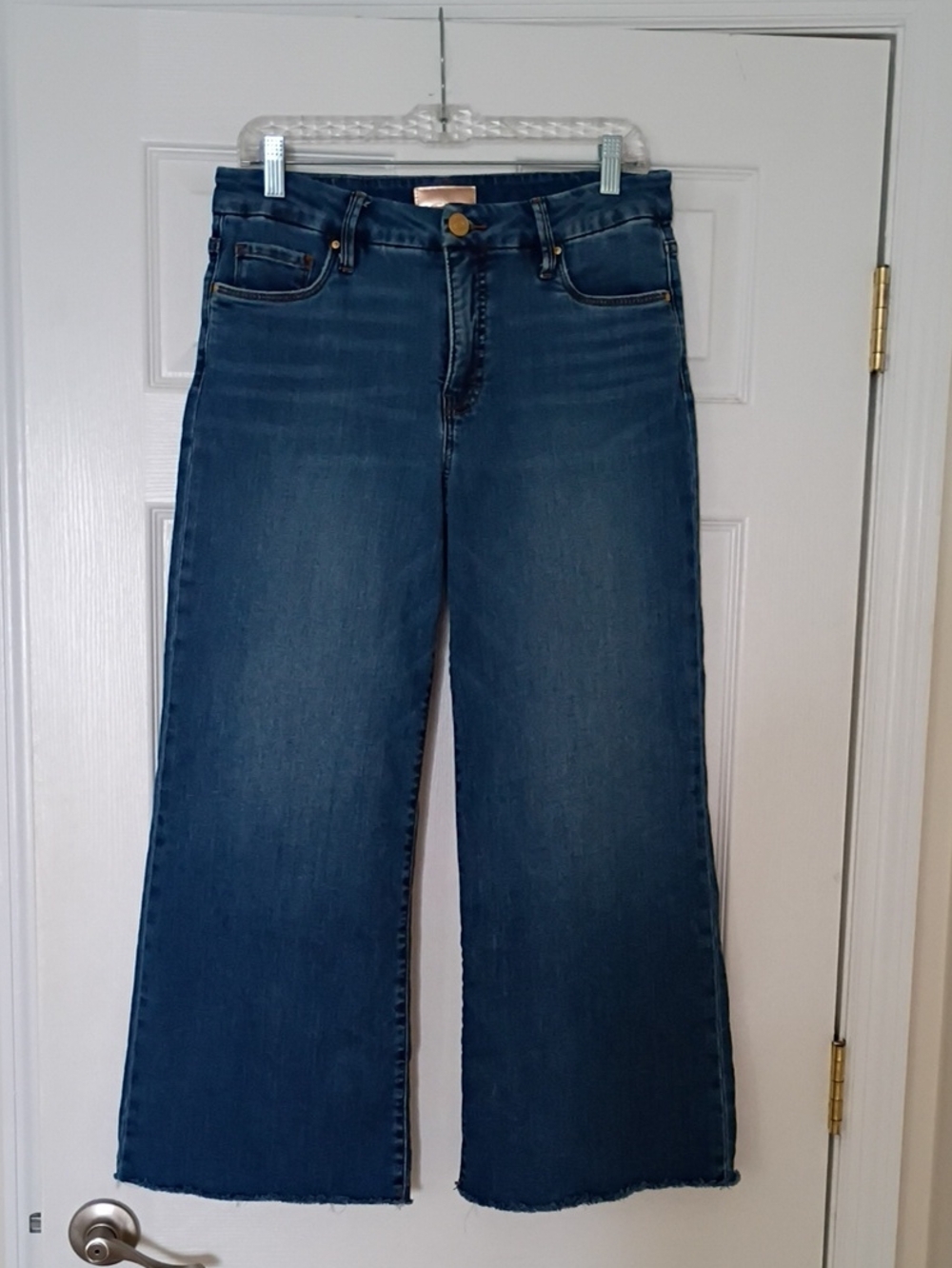 Kut from the Kloth Meg Fab AB Wide-Leg Jeans in Milestone, 6
